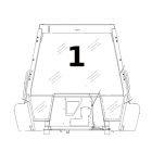 8Y7252 CAT 428C 438C  Első szélvédő